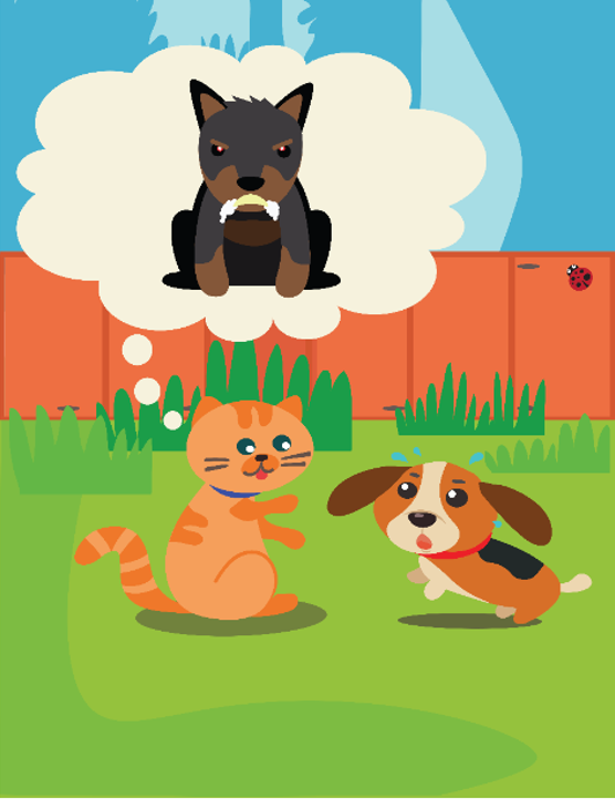 Characters from the children's storybook on rabies speak about rabies and importance of vaccination.