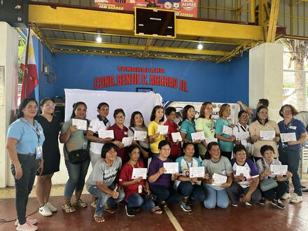 Group photo of Barangay Health workers, Philippines. GARC