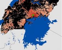 Uganda rabies risk map