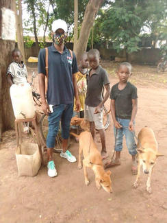 Children bringing their pets for vaccination