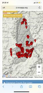 an overall mapping of the vaccinated dogs in the vaccinated area