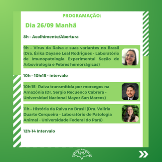 A imagem mostra os palestrantes do dia 26