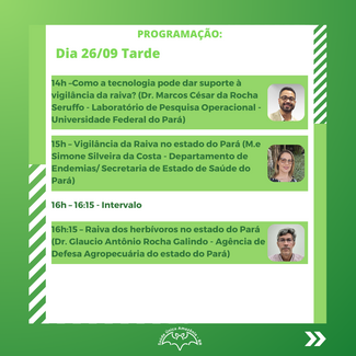 A imagem mostra os palestrantes da tarde do dia 26