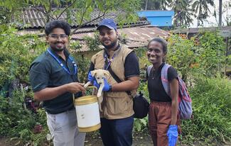 Vaccination at Poopara Colony