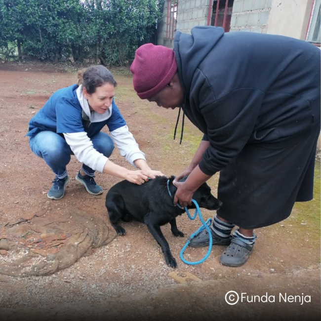 Funda Nenja, black dog vaccination. GARC Chats with Champions