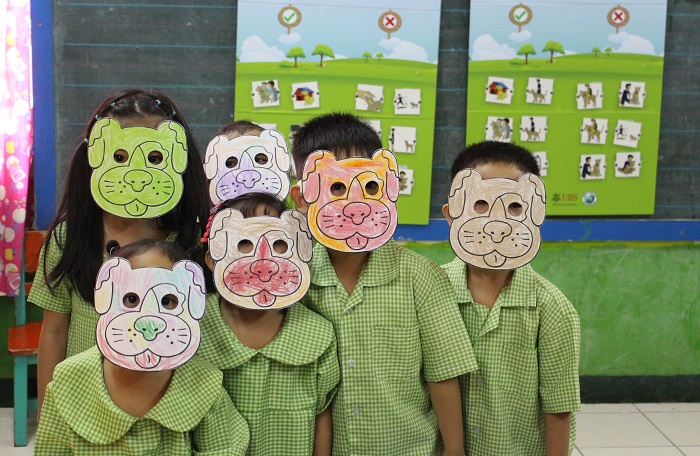 An educational program on rabies awareness and bite prevention at Yakap Daycare Center, led by the AFPVD in Camp Aguinaldo, Quezon City. Whilst the children learned through play, their parents watched a rabies awareness video and were encouraged to bring their pets for vaccination.