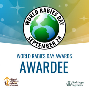 World Rabies Day awardee badge